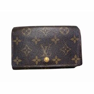 Authentic Louis Vuitton Monogram Bifold Wallet Womens Brown Zip Coin Pocket